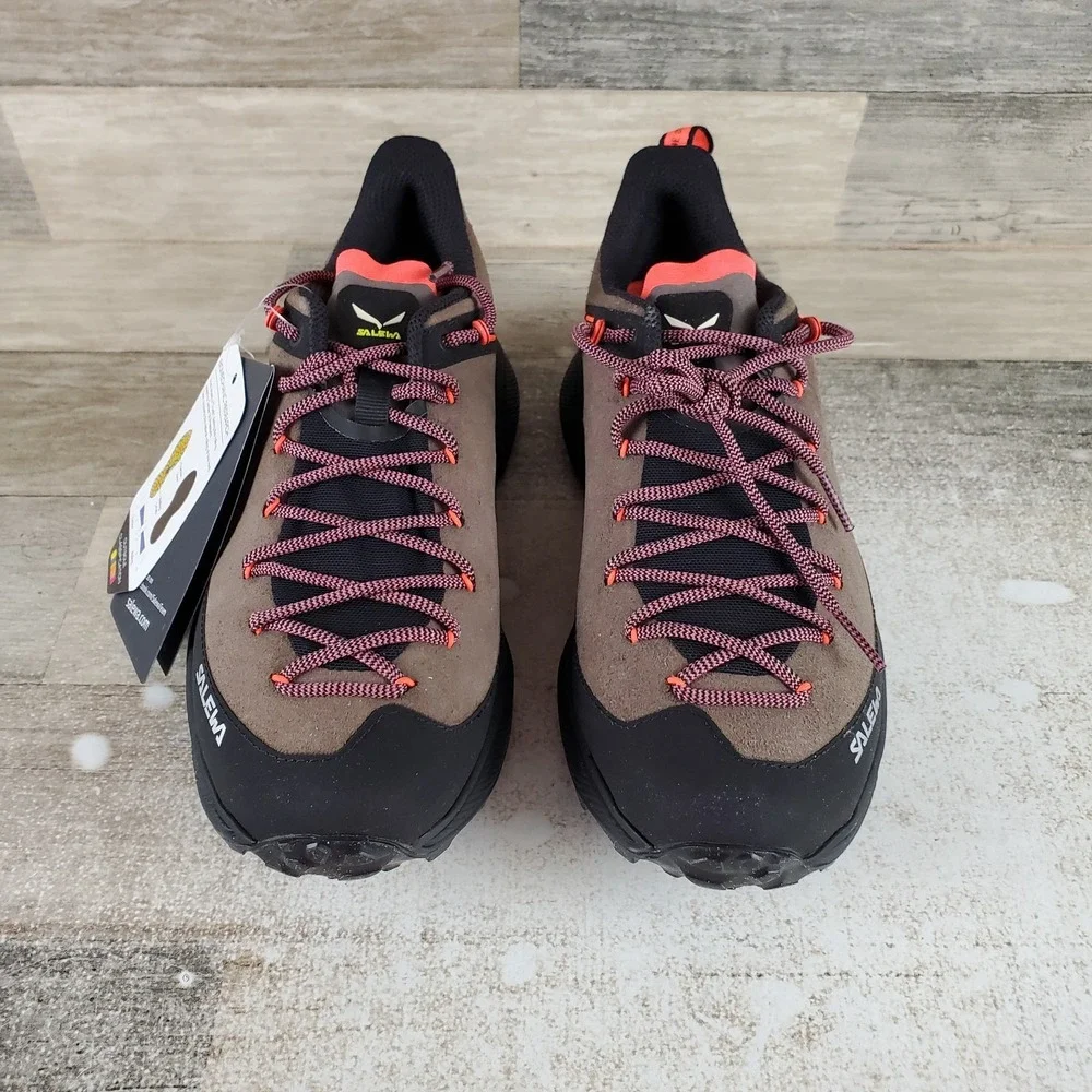 Salewa Dropline Womens Hiking Shoes Sz 7.5 Bungee Cord Black Low Top Sneakers